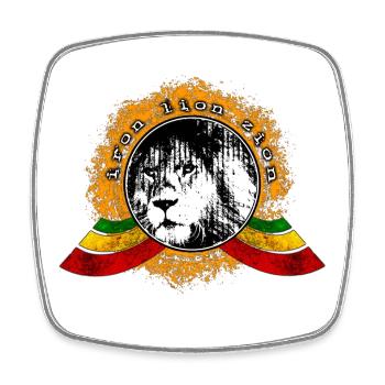 Reggae Lion - Square fridge magnet - white - Front