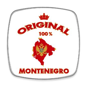 Montenegro Original 100% Flaggen Design - Viereckiger Kühlschrankmagnet - Weiß - Vorne