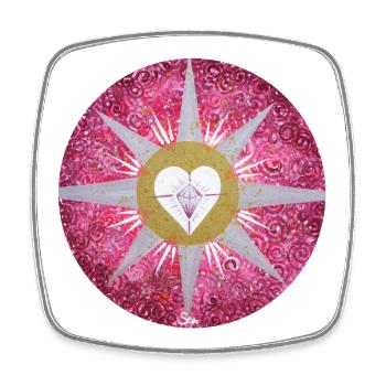 Heavenly SoulCrystal Sonja Ariel von Staden - Square fridge magnet - white - Front