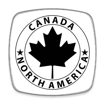 Canada Design 4 - Magnet carré - blanc - Devant
