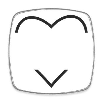Herz zum personalisieren selbst gestalten - Viereckiger Kühlschrankmagnet - Weiß - Vorne