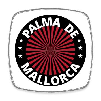 Palma de Mallorca Logo Design - Viereckiger Kühlschrankmagnet - Weiß - Vorne