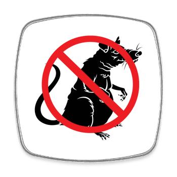 No Rats Union Anti Rats - Viereckiger Kühlschrankmagnet - Weiß - Vorne