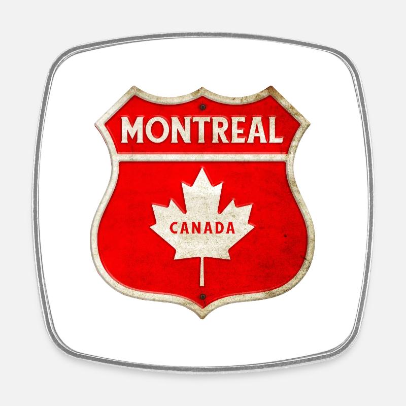 Conception des armoiries de Montréal Canada - Magnet carré - blanc