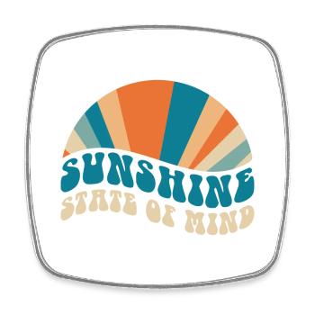 Sunshine State of Mind - Square fridge magnet - white - Front
