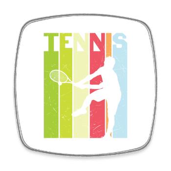 Tennisdesign für Tennisspieler - Viereckiger Kühlschrankmagnet - Weiß - Vorne