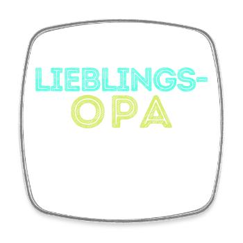 Statement Lieblingsopa Opa Großvater - Viereckiger Kühlschrankmagnet - Weiß - Vorne