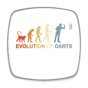 Vintage Dart Evolution - Viereckiger Kühlschrankmagnet - Weiß - Vorne