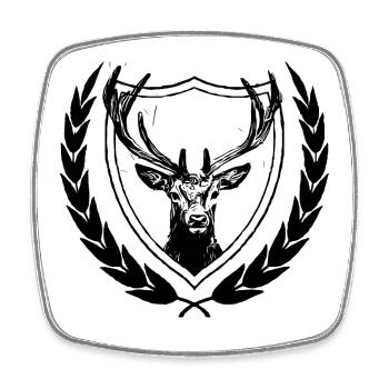 Deer - Square fridge magnet - white - Front