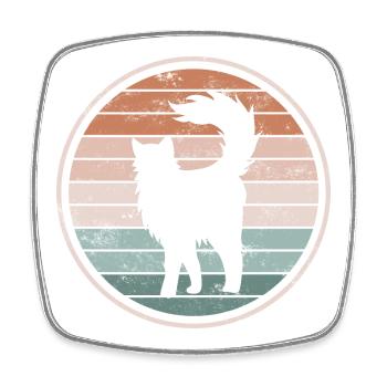 Chats Chats - Magnet carré - blanc - Devant