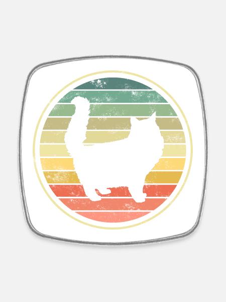 Cat Cats - Square fridge magnet - white
