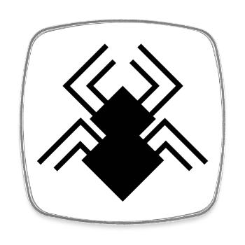 Spider-Man Logo - Viereckiger Kühlschrankmagnet - Weiß - Vorne