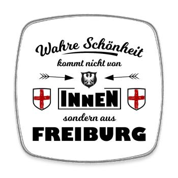 Freiburger im Breisgau - Viereckiger Kühlschrankmagnet - Weiß - Vorne
