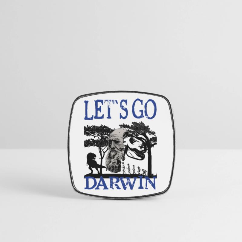 Idée cadeau textile Charles Darwin Evolution Magnet carré