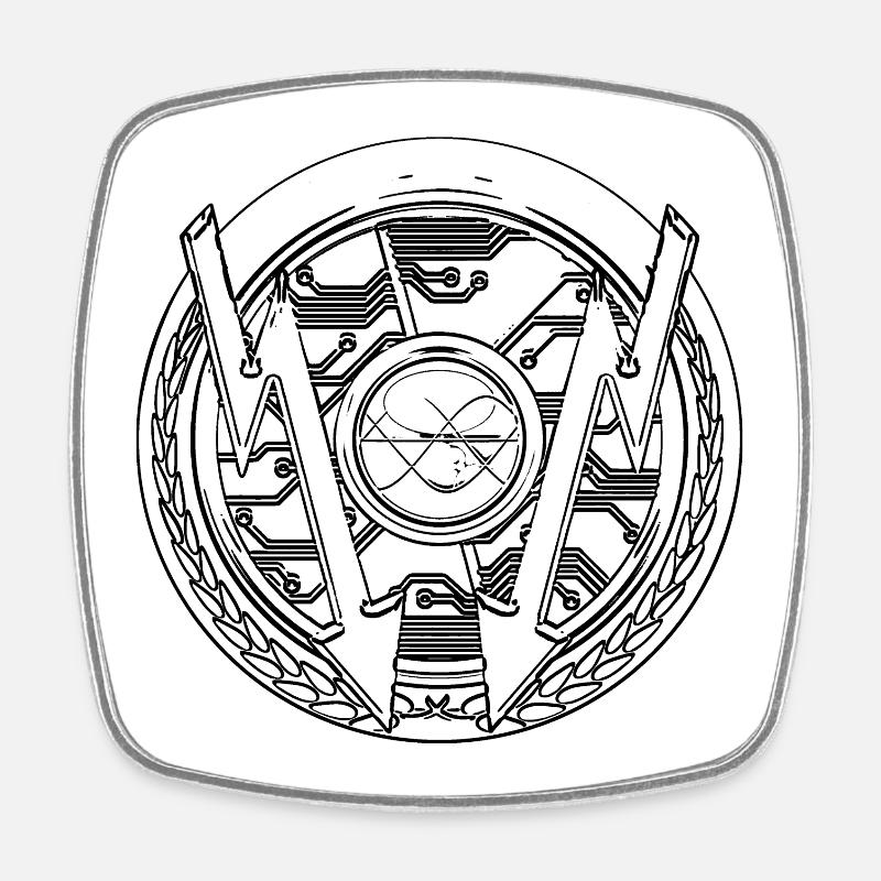 Craft Electric Pattern - Square fridge magnet - white