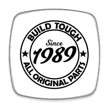 Born in 1989 - Square fridge magnet - white - Front