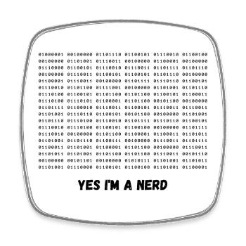 Ich bin ein Nerd - Viereckiger Kühlschrankmagnet - Weiß - Vorne