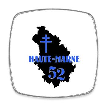 Haute-marne - Magnet carré - blanc - Devant