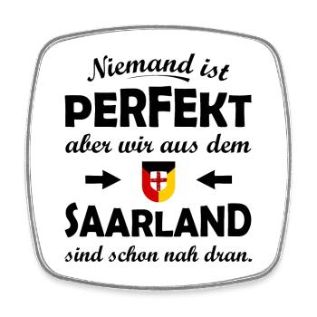 Der Saarländer - Viereckiger Kühlschrankmagnet - Weiß - Vorne
