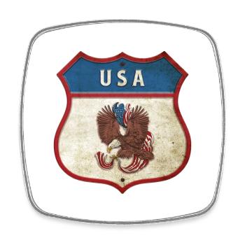USA coat of arms eagle design - Square fridge magnet - white - Front