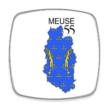 Meuse - Square fridge magnet - white - Front