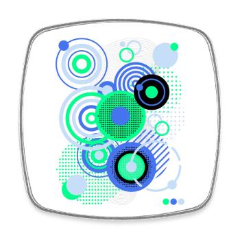 Muster Bunt Illustration Abstrakte Kunst Kreativ - Viereckiger Kühlschrankmagnet - Weiß - Vorne