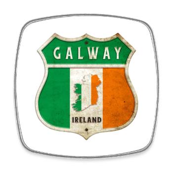 Galway Ireland Coat of Arms Flags Design - Square fridge magnet - white - Front