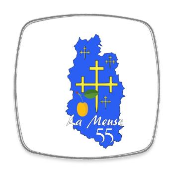 Meuse - Viereckiger Kühlschrankmagnet - Weiß - Vorne