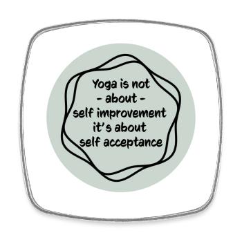 Yoga - Viereckiger Kühlschrankmagnet - Weiß - Vorne