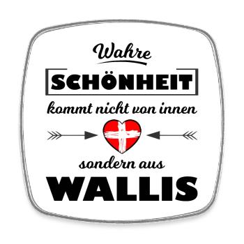 Die Schönheit aus Wallis - Viereckiger Kühlschrankmagnet - Weiß - Vorne