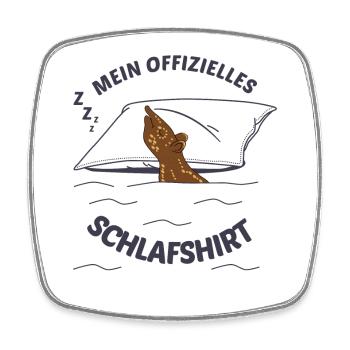 Tapir Schlafshirt Lieblingstier Geschenkidee - Viereckiger Kühlschrankmagnet - Weiß - Vorne