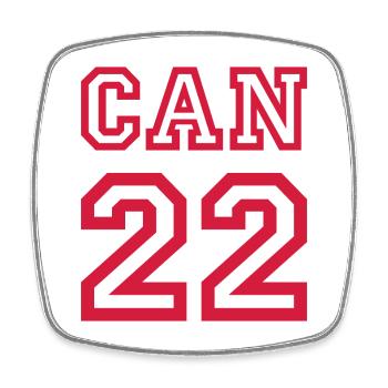 CANADA - Magnet carré - blanc - Devant