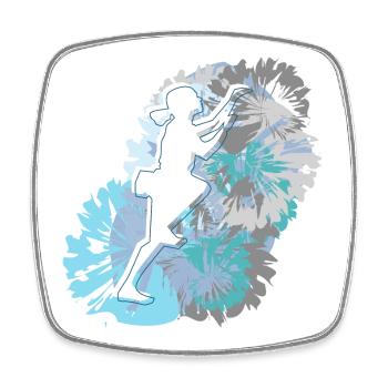 Mountaineering, climbing in the mountains - Square fridge magnet - white - Front