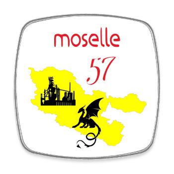 Moselle - Square fridge magnet - white - Front