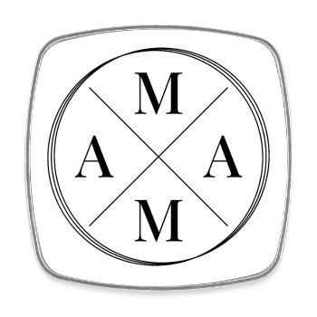 Mama - Viereckiger Kühlschrankmagnet - Weiß - Vorne