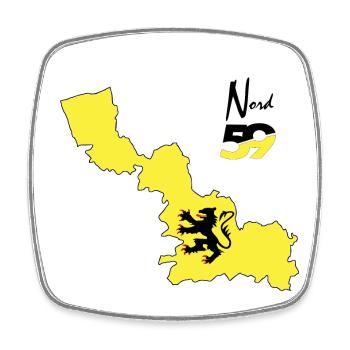 Norden - Viereckiger Kühlschrankmagnet - Weiß - Vorne