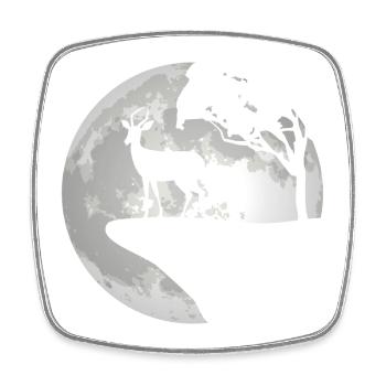 Impala Antilope Vollmond Afrika Geschenk - Viereckiger Kühlschrankmagnet - Weiß - Vorne
