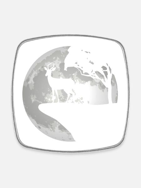 Impala Antelope Full Moon Africa Gift - Square fridge magnet - white