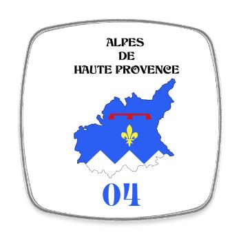 Alpes de haute provence - Magnet carré - blanc - Devant