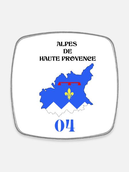 Alpes de haute provence - Magnet carré - blanc