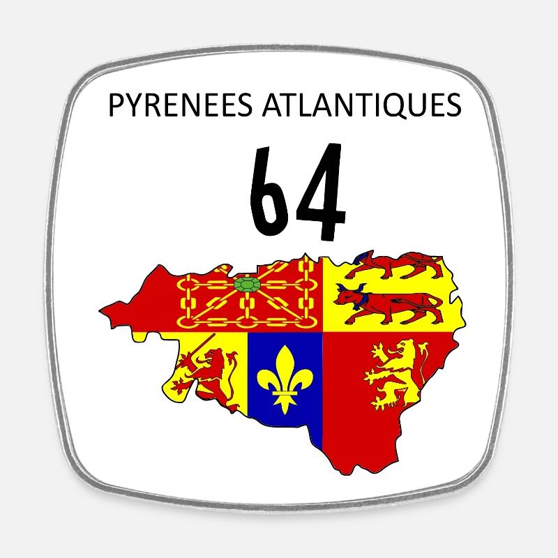 Pyrénées atlantiques - Magnet carré - blanc