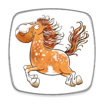 Flottes Pferd I Pferdemotiv Fun - Square fridge magnet - white - Front