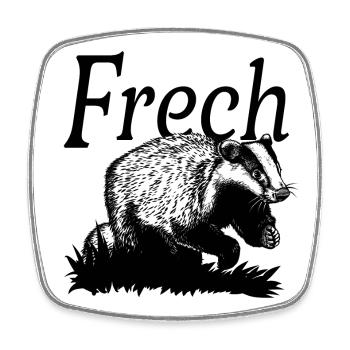 Frechdachs - Viereckiger Kühlschrankmagnet - Weiß - Vorne