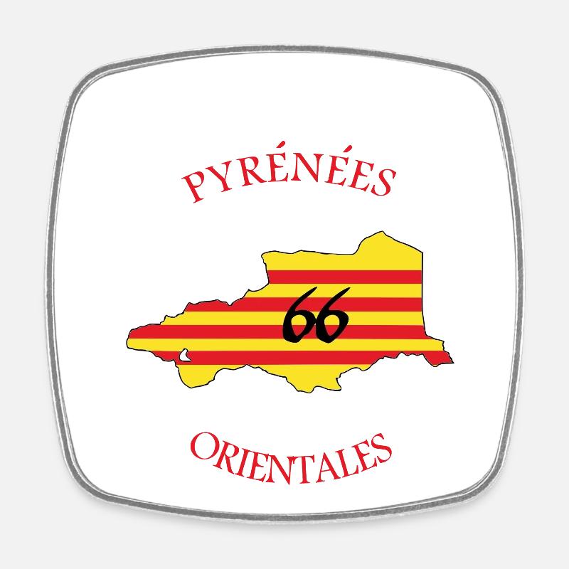 Pyrénées orientales - Magnet carré - blanc
