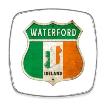 Waterford Ireland Coat of Arms Flags Design - Square fridge magnet - white - Front