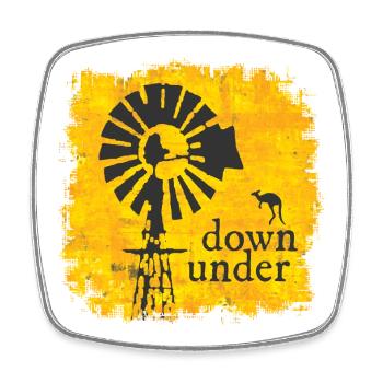 Australia - Square fridge magnet - white - Front