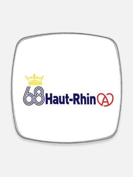 Haut-Rhin - Magnet carré - blanc