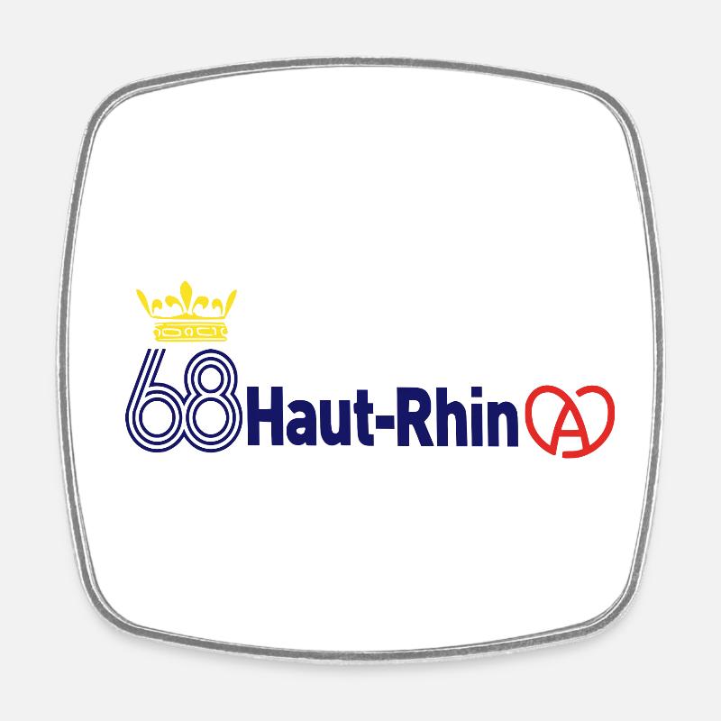 Haut-Rhin - Magnet carré - blanc