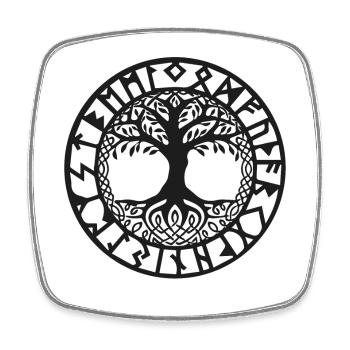 Tree of Life Symbol The Viking - Square fridge magnet - white - Front