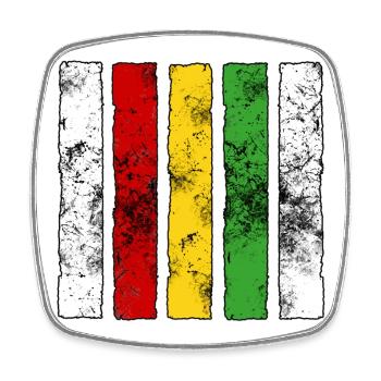 Reggae Sign - Square fridge magnet - white - Front